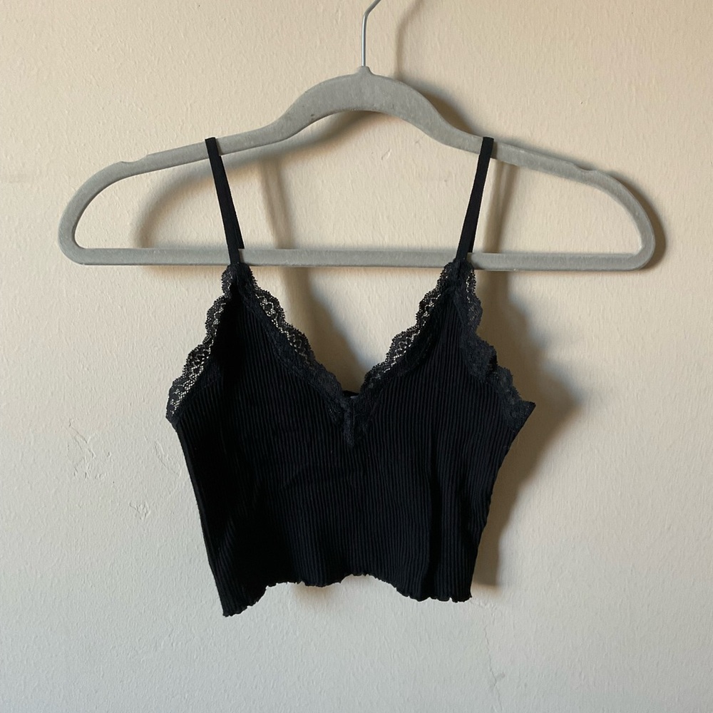 Dainty black lace top